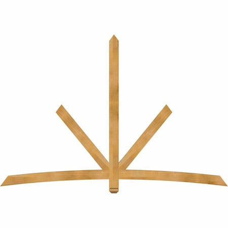 Ekena Millwork Alberta Rough Sawn Timber Gable Bracket, Western Red Cedar, 96"W x 64"H x 2"D x 4"F, 16/12 Pitch GBW096X64X0204ALB00RWR